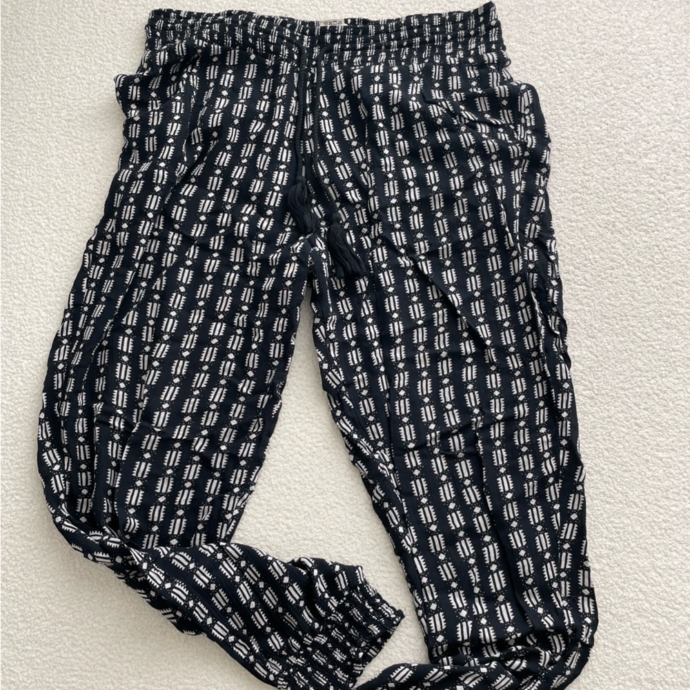 Billabong Black and White Patterned Track Pants